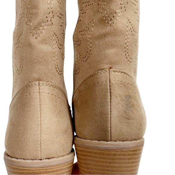 MADDEN GIRL Silverton Western Pull On Faux Leather Boots In Tan Fab - Picture 9 of 9